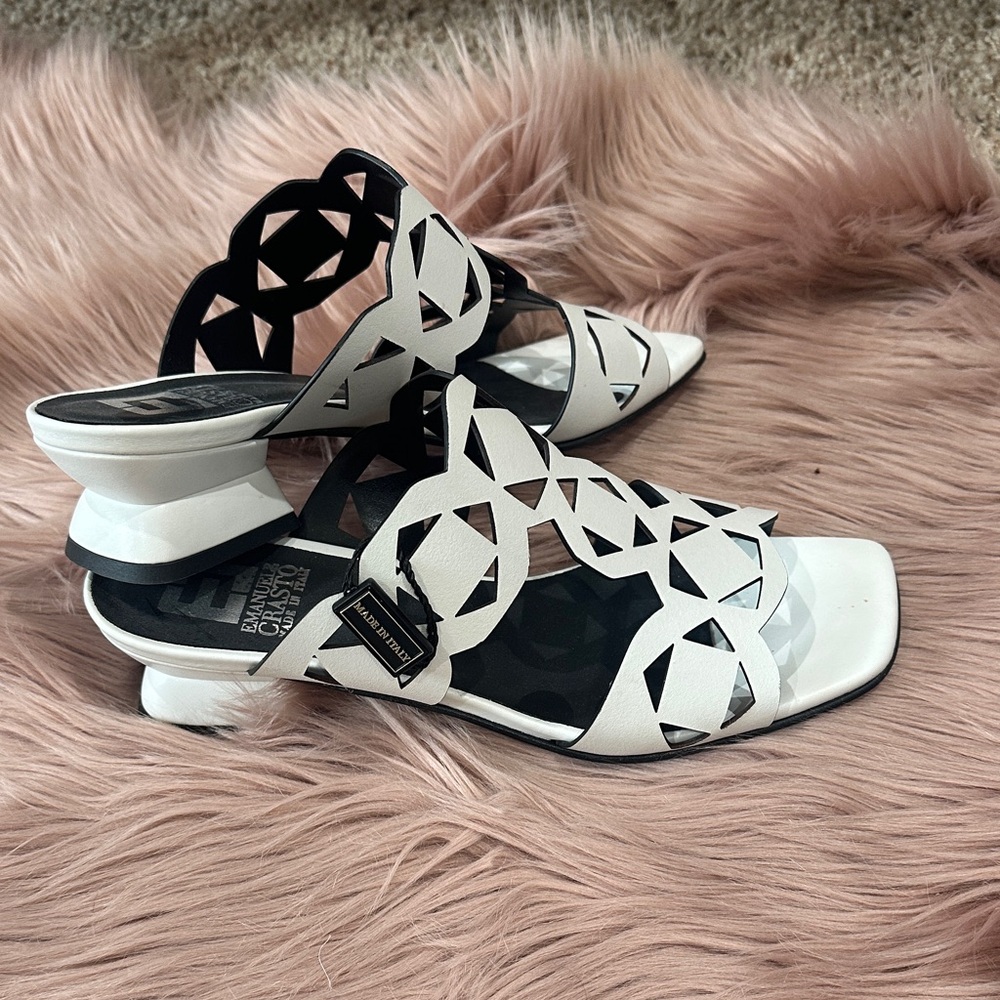 Chic White Cutout Mules by Unknown Brand